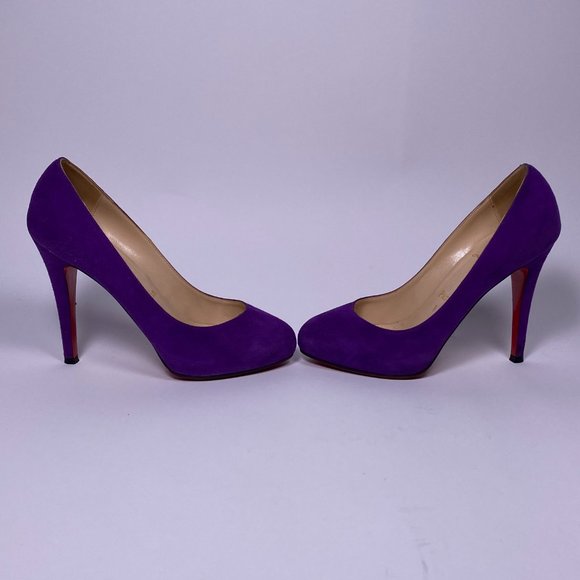 CHRISTIAN LOUBOUTIN Purple 'Declic' Pumps - Picture 3 of 9